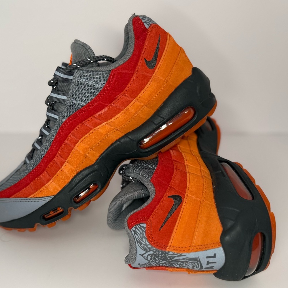 Nike Air Max 95 Gray and Orange Sneakers